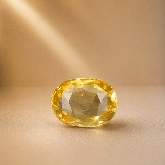Yellow Sapphire 9 Carats — Dharmikstone